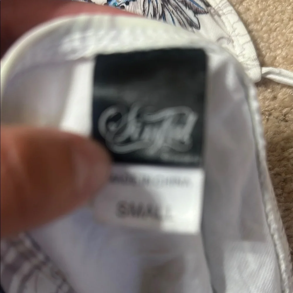 Sinful White and Blue Embroidered Bikini - Picture 3 of 4